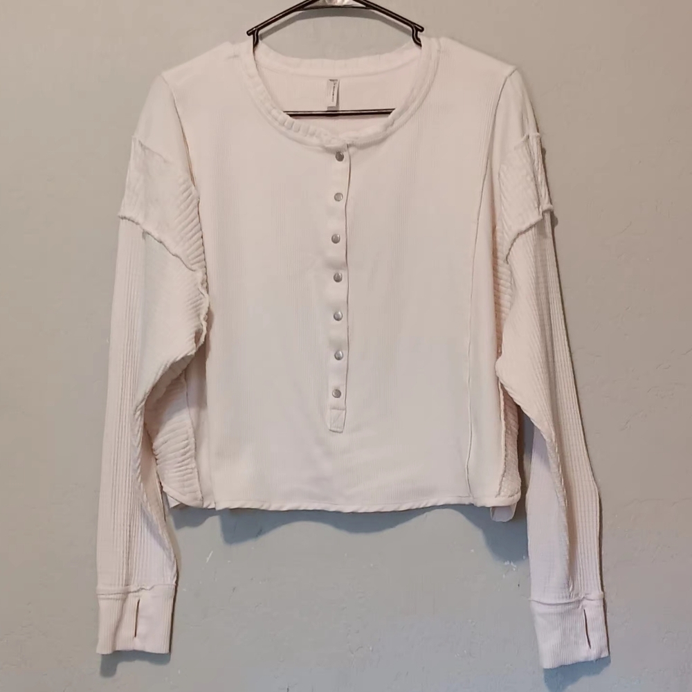 FP Movement by Free People Long Sleeve Tee - Cream